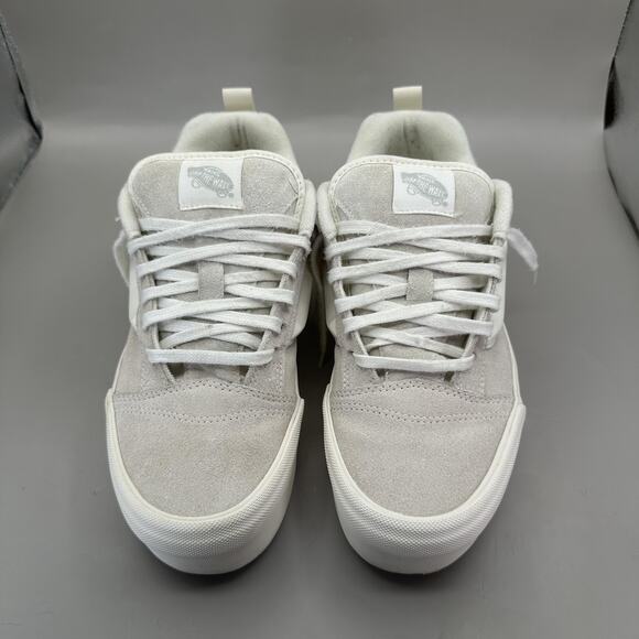 Vans Knu Skool Stack Sneaker Shoes Women's 9.5 White Beige Platform Skate - Picture 4 of 9